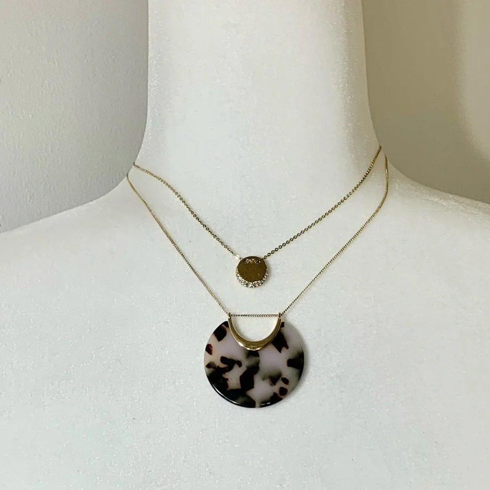 NWT Express layered necklace gold and black
